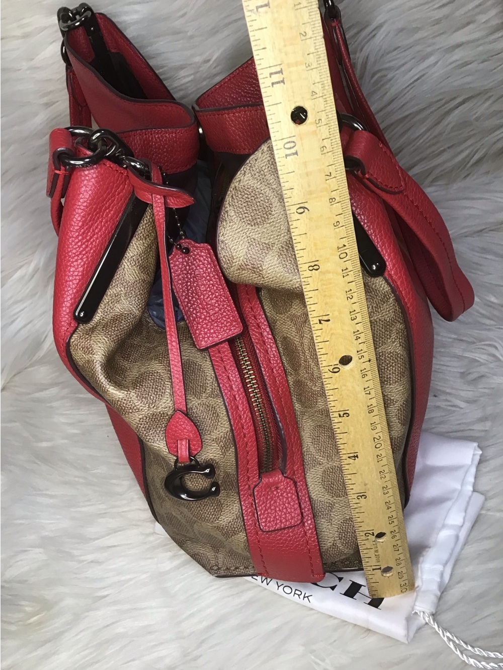 Coach Dalton 31 triple compartment shoulder hobo bag signature leather - Picture 8 of 16